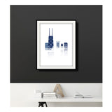 Chicago Minimal Skyline Print - 8 x 10 inches