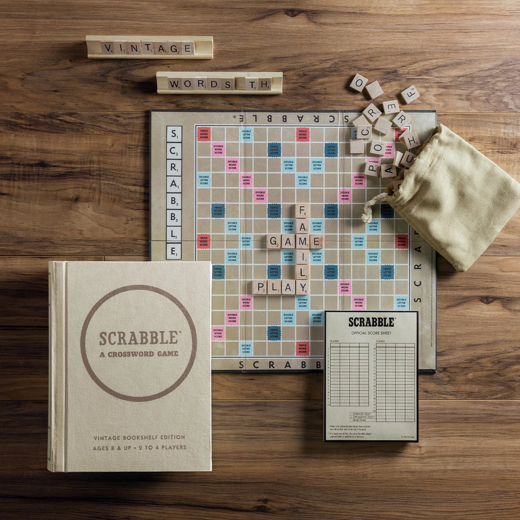 Scrabble Vintage Bookshelf Board Game – Cac Design Store