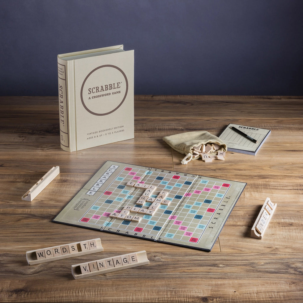 Scrabble Vintage Bookshelf Board Game – Cac Design Store