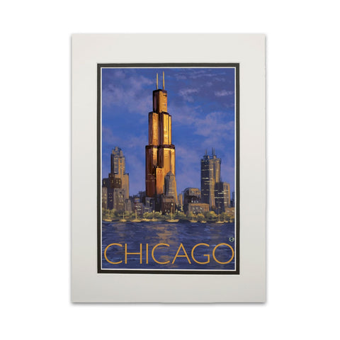 Willis Tower Matted Print - 8 x 10 inches
