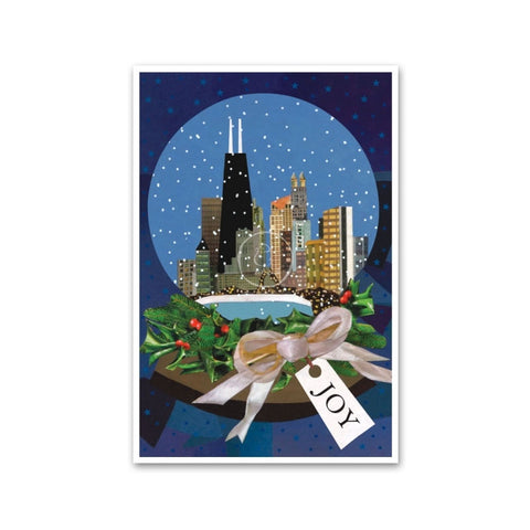Chicago Snow Globe Holiday Cards - Set of 10