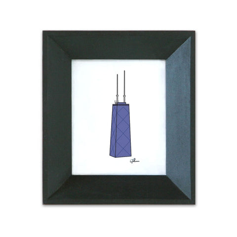 John Hancock Center Framed Print - 3.375 x 4.125 Inches