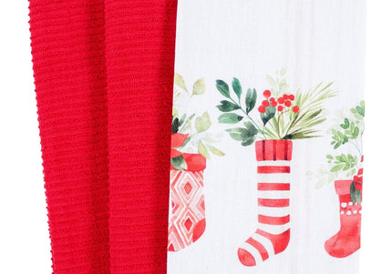 Christmas Stockings Kitchen Tea Towels