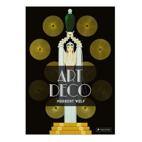 Cover of the hardcover book 'Art Deco' by Norbert Wolf, featuring a stylized Art Deco-inspired design with decorative elements.