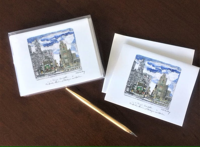 Winter at Bridge Tender Note Cards Set P