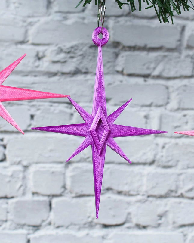 Starbursts Ornaments - Pink & Purple 4 Pack