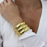 Bubble Textured Three Row Cuff