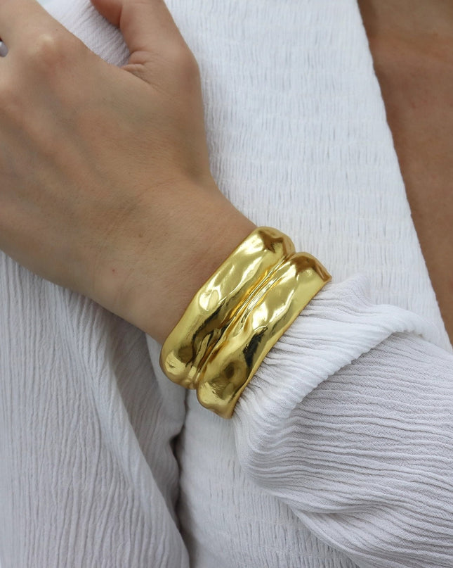 Bubble Textured Two Row Cuff