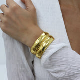Bubble Textured Two Row Cuff
