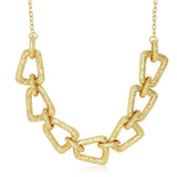 Geo Link Gold Collar Necklace