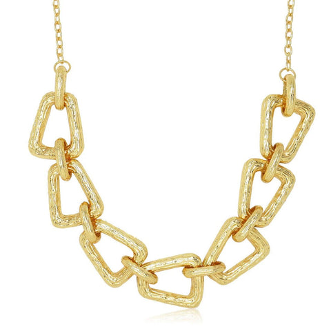 Geo Link Gold Collar Necklace