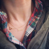 Chicago Script Necklace Gold