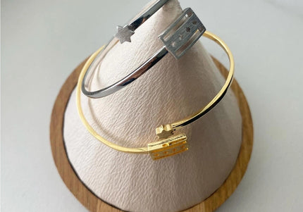 Chicago Flag Wrap Bracelet Gold