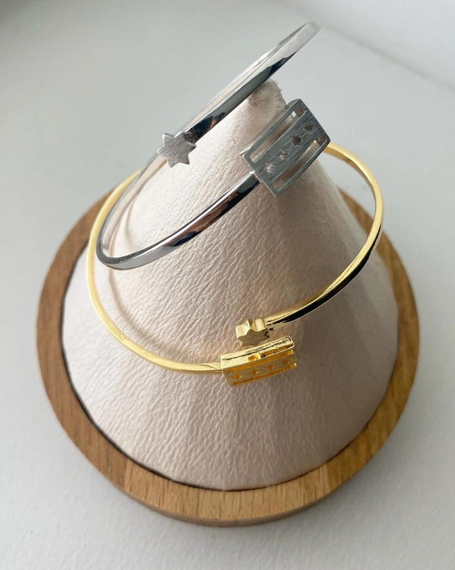Chicago Flag Wrap Bracelet Gold