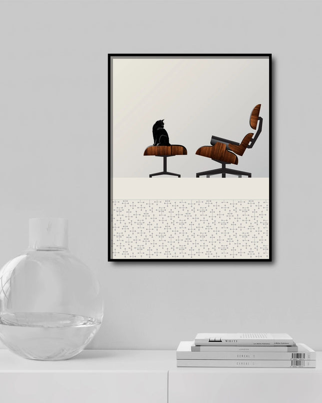 Architecture Cat Eames Chair- 11X14 Print
