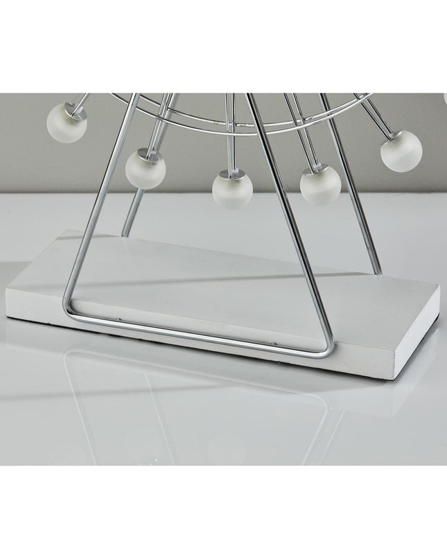 Chrome Ferris Wheel Large Table Lamp
