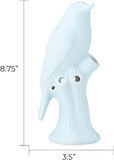 Bird Porcelain Modern Flower Vase - Baby Blue