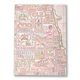 Vintage White Neighborhood Map Poster 22"X 28"