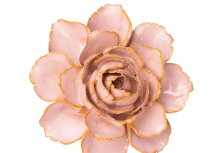 Rose Pink Camellia Ceramic Flower