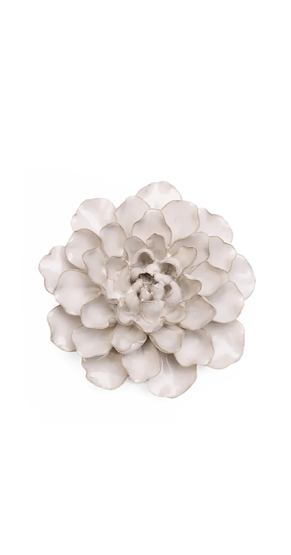Ivory European Water Lily Ceramic Flower