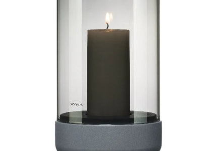 Calma Hurricane Lamp- Smoke Glass