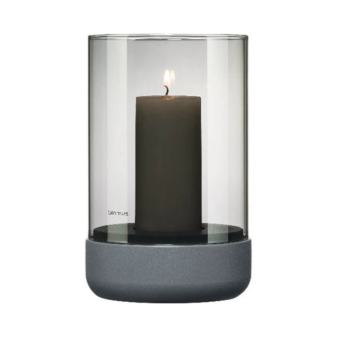 Calma Hurricane Lamp- Smoke Glass