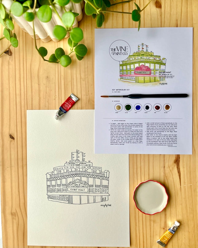 Wrigley Field - Watercolor DIY Kit