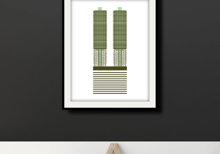 Minimal Marina Towers 11x14 Print