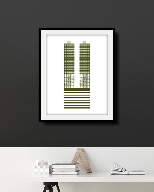 Minimal Marina Towers 11x14 Print