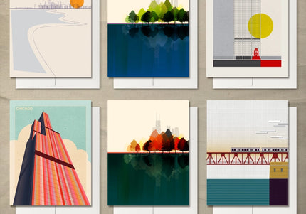 Chicago Collection- Blank Greeting Cards (Set of 6)