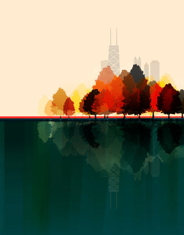 Chicago - Autumn City Print