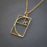 Fibonacci Necklace Gold