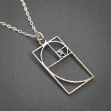 Fibonacci Necklace Silver