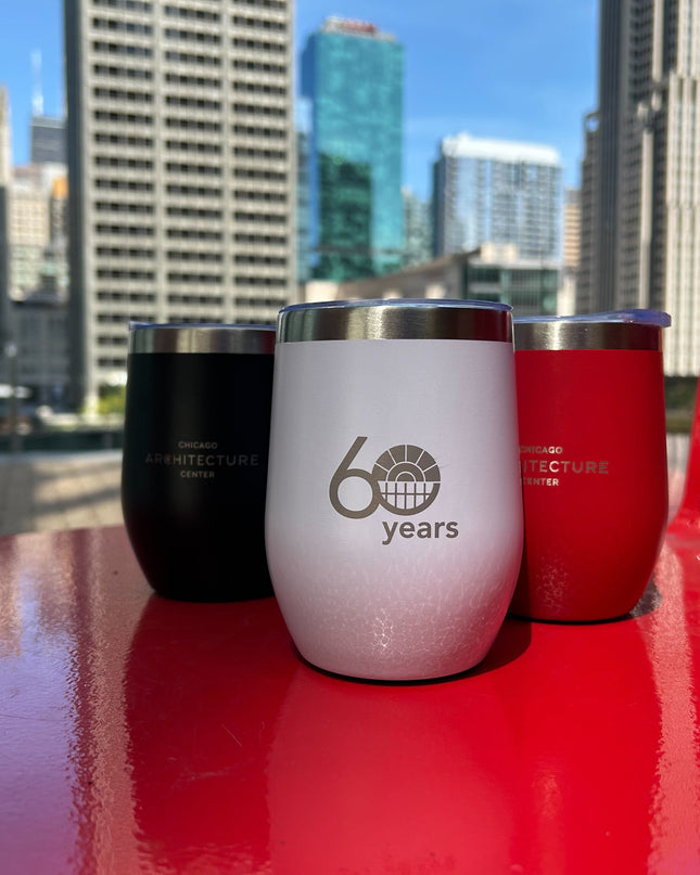CAC 60th Anniversary Wine Tumbler- WHITE