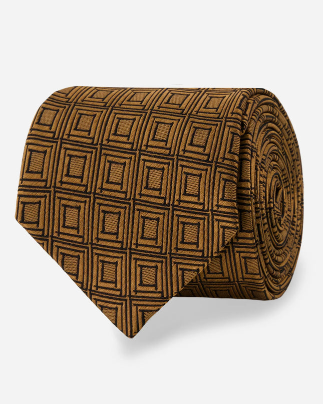 FLW Midway Gardens Sketch Tie- Dark Oak