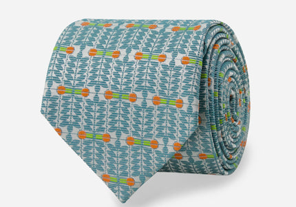 FLW Midway Gardens Meadow Tie- Blue