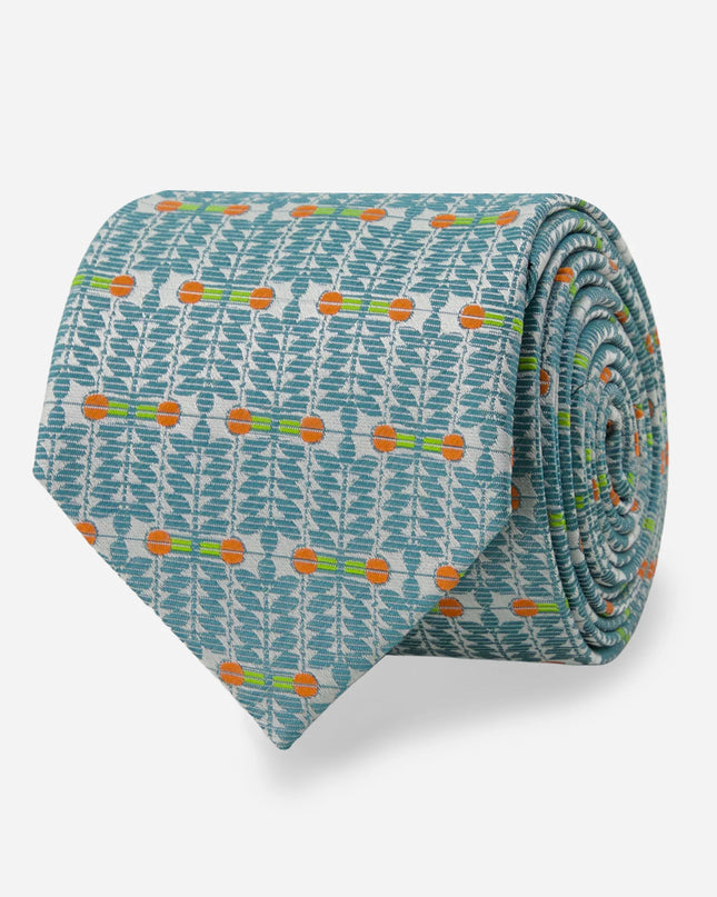 FLW Midway Gardens Meadow Tie- Blue