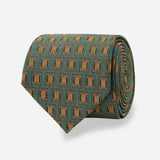 FLW Midway Gardens Facia Stone Tie - Blue