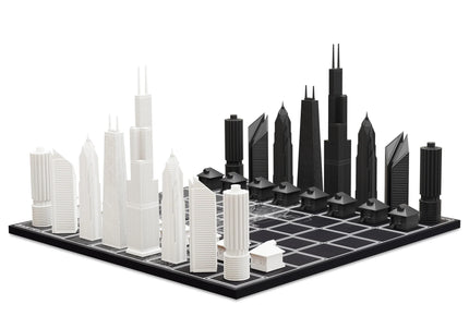 Chicago Skyline Acrylic Chess Set