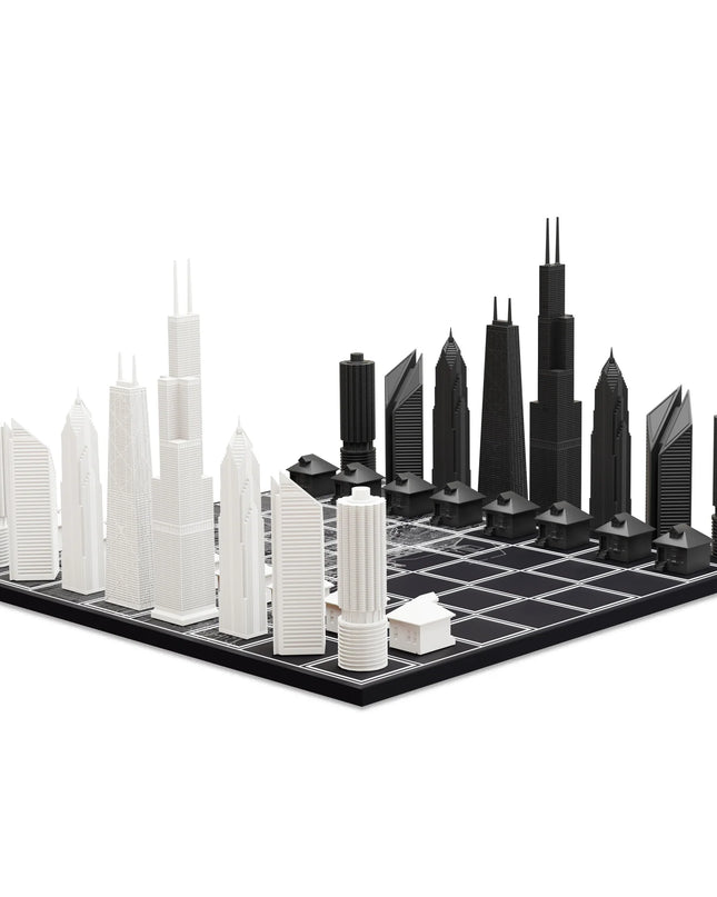 Chicago Skyline Acrylic Chess Set