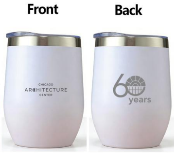 CAC 60th Anniversary Wine Tumbler- WHITE