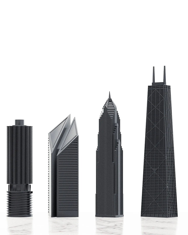Chicago Skyline Acrylic Chess Set