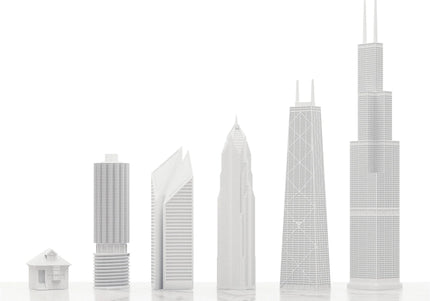 Chicago Skyline Acrylic Chess Set