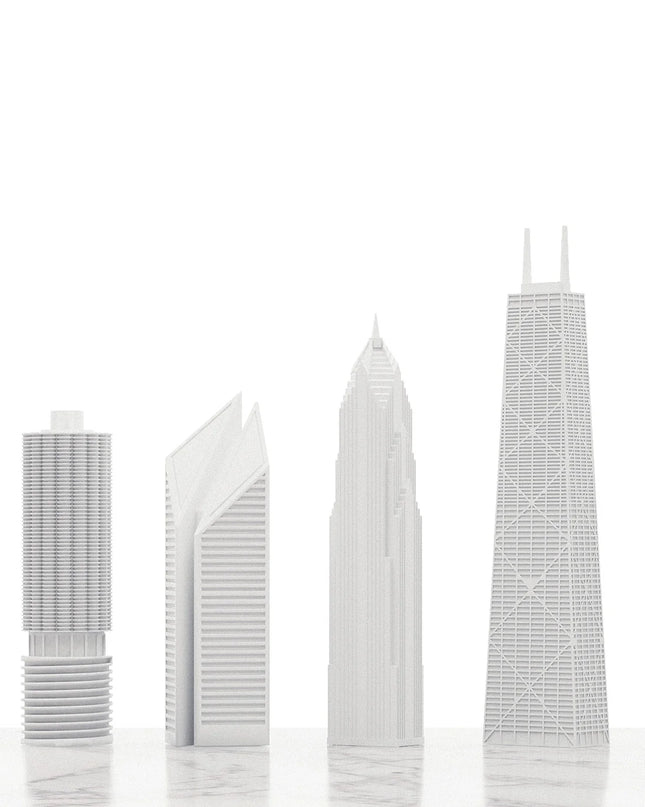 Chicago Skyline Acrylic Chess Set