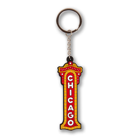 Chicago Theater Sign PVC Keychain