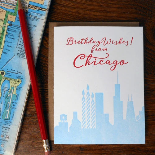 Birthday Wishes from Chicago Greeting Card