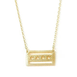 Chicago Flag Necklace in Gold