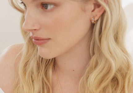 Chicago Flag Necklace in Gold