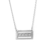 Chicago Flag Necklace in Silver