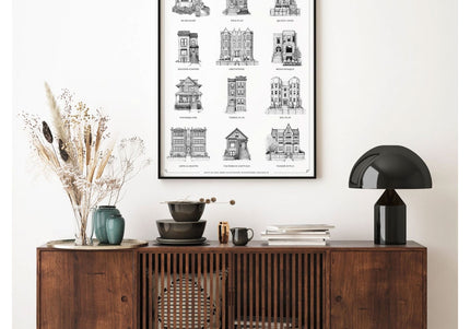 A Guide To Chicago Home Styles Print - 11 x 14 inches